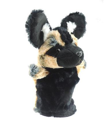 Cute Plush Cuddly Soft Large Kids Childrens Toddlers Boys Girls Role Play Animal Pet Farm Zoo Safari Wildlife Stuffed Toy Interactive Games Hand Puppet Handpuppet 3 4 5 6 7 8 9 10 Year Olds (Wild Dog)