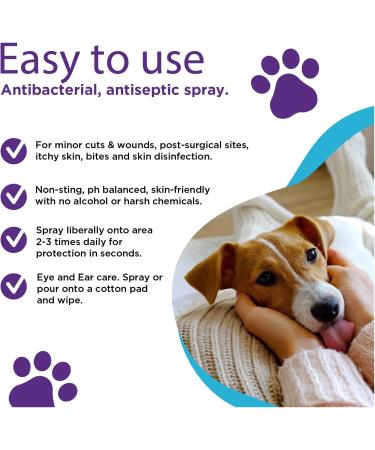 RenaSan Animal First Aid Spray (100ml) - Veterinary-Grade Skin Protection for Dogs, Cats & More - Fights Infection, Kills Bacteria, Stops Itching - Alcohol-Free & Non-Irritating - Buy Online on SooperMarket.com