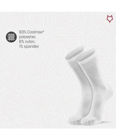 FoxRiver Coolmax Ultra-lightweight Liner Crew Socks White 9-11.5 | Men's Wick Dry Technology - Buy Online on SooperMarket.com
