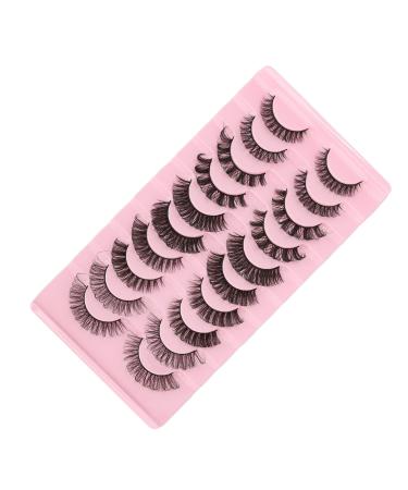 10 Pairs False Eyelashes Set DD Curl False Eyelashes Russian Strip Lashes Thick Multilayer False Eyelashes for Women