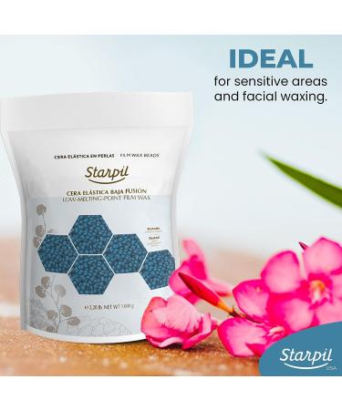 Starpil Blue Hard Wax Beads 1000g - Stripless Wax Beans Refill for Hair Removal - Professional Low Temperature Film Wax - 2.2lb Bag - Buy Online on SooperMarket.com