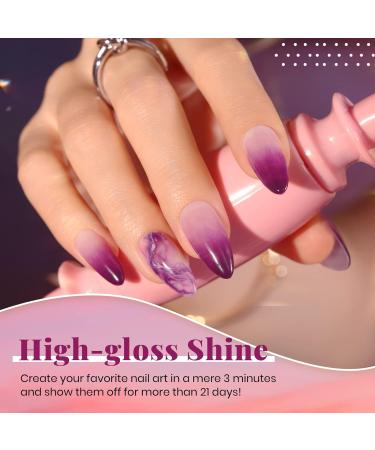 Beetles 20 Pcs Sunset Soiree Gel Nail Polish Set | Fall Winter Gel Polish Kit | Glitter Black Orange-Red Purple Dark Blue Shades | Halloween Nail Art | Top Coat & Base Gel | Gifts for Women - Buy Online on SooperMarket.com