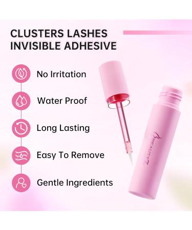 Beauty7 False Eyelash Glue Strong Hold False Lashes Glue Waterproof Latex Free Eyelash Glue Transparent Strip Eyelash Adhesive White Lashes Glue with Tweezer - Buy Online on SooperMarket.com