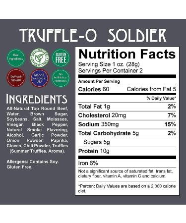 Righteous Felon Truffle-O-Soldier Beef Jerky - All-Natural, Locally Sourced, High-Protein Snack - 2oz (Pack of 3) - Buy Online on SooperMarket.com
