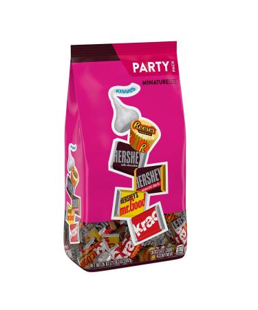 Hershey Miniatures Assorted Chocolate Halloween Candy Bars, Individually Wrapped, 35 oz Bulk Party Pack Assorted Miniatures (35 oz)