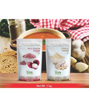 QURA Red Onion Powder & Garlic Powder 1 KG Each I Fresh Flavor & Taste I Seasoning Powder I Use in sauces Salad dressings Gravies & stews I 100% Pure & Natural (Pack of 2) (Extra Super Saving) - Buy Online on SooperMarket.com
