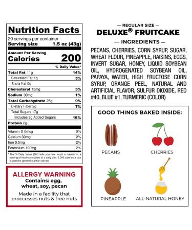 DeLuxe Fruitcake 1 lb. 14 oz. - Buy Online on SooperMarket.com