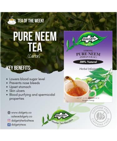 Dalgety Pure Neem Herbal Infusion 72g Cartons 100% Natural Caffeine Free Tea Delicious and Packed with Unique Health Benefits (18 Count (Pack of 6)) - Buy Online on SooperMarket.com