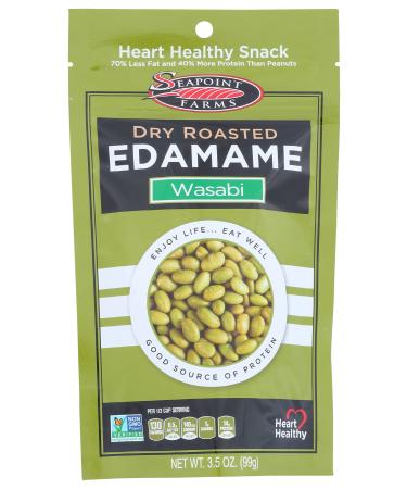 Seapoint Farms Dry Roasted Edamame, Wasabi, 3.5 Oz