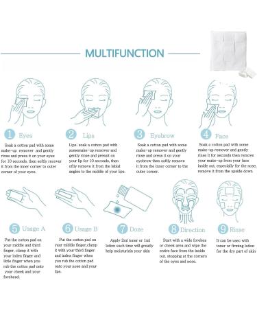 1200Pcs cotton pad eye care makeup remover wet compress nail polish remover diy lotion mask moisturizing and other basic hypoallergenic square cotton pad  - Buy Online on SooperMarket.com