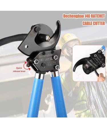 Dechengbao J40 Heavy Duty Ratchet Cable Cutter for Aluminum and Copper Cables up to 400mm - Buy Online on SooperMarket.com