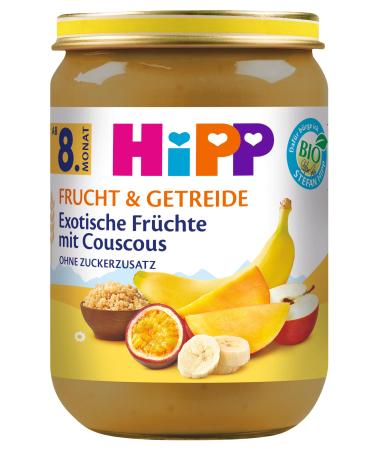 HiPP Organic Fruit & Grain Exotic Fruits with Couscous Pack of 6 (6 x 190g)