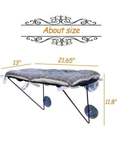 Cat Window Perch Hammock Seat with 4 Suction Cups for 360 Sunbathing and Napping - Indoor Cat Bed - Buy Online on SooperMarket.com