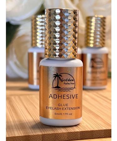 Pro Eyelash Extension Glue - 0.3 Sec Drying 5ml Golden Palm Tree Lash Adhesive for Professionals - Buy Online on SooperMarket.com