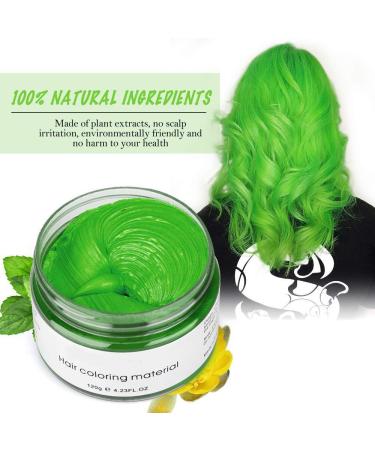 Temporary Hair Wax Color - Washable Green Hairstyle Dye for Men & Women | Natural Ingredients | 120g - Buy Online on SooperMarket.com