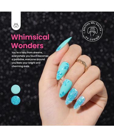 Beetles Glitter Gel Nail Polish Set - 6 Colors Chameleon Sparkle Kit for DIY Manicure | Color Changing Pink Purple Blue with Crushed Diamond Shine | Soak Off UV Gel Polish - Buy Online on SooperMarket.com