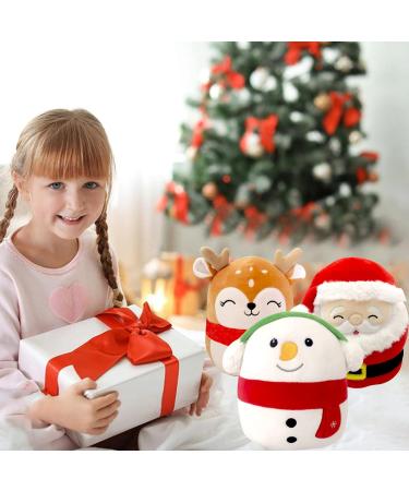 20cm Christmas Reindeer Plush Pillow - 3D Cute Stuffed Toy for Kids | Soft Holiday Gift and Home Decor - Buy Online on SooperMarket.com