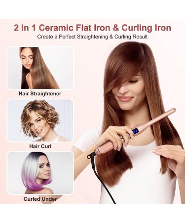 Mini Hair Straightener for Short Hair & Pixies - Adjustable Temperature Flat Iron (Rose Gold) - Buy Online on SooperMarket.com