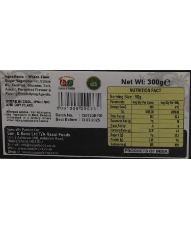 PASAND AJWAIN COOKIES 300G (2) - Buy Online on SooperMarket.com