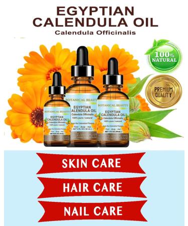 Buy Pure Egyptian Calendula Oil | Natural Moisturizer for Face Skin Hair & Nails | Botanical Beauty 1 Fl Oz (30 ml - Buy Online on SooperMarket.com