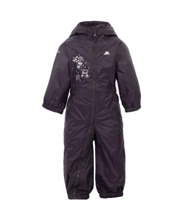 Trespass Kids' Waterproof Drip Drop Outdoor Rain Suit 5-6 Years Dark Grey
