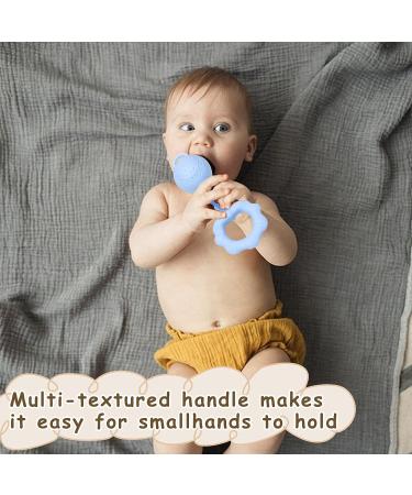 Smarbore Silicone Baby Teething Toy for Babies 0-12 Months - Nude Green Rattle & Teether for Sensory Exploration and Pain Relief - Buy Online on SooperMarket.com