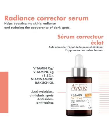 Eau Thermale Av ne Vitamin Activ Cg Radiance Concentrated Serum for radiance dark spots anti-wrinkles Vitamin Cg - Buy Online on SooperMarket.com