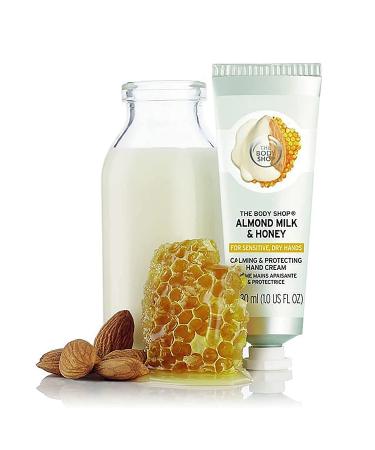 The Body Shop Almond Milk & Honey Hand Cream 1oz - Nourishing and Moisturizing - Buy Online on SooperMarket.com