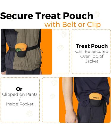 Total Pet Dog Treat Pouch Bag - Silicone, Belt & Clip, Magnetic Closure | Ideal for Puppy & Dog Training/Walking - Buy Online on SooperMarket.com