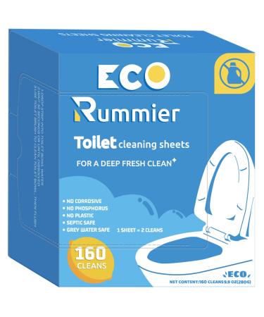 Toilet Cleaner Sheets 160 Cleans Lemon Powerful Cleaning Eco Friendly Toilet Bowl Cleaner Strips Perfect for Travel Apartments Dorms Vanlife