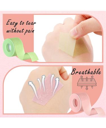 Breathable Microporous Lash Tape for Extensions - 4 Rolls, 0.98 inch x 3.9 Yard, Pink Blue Purple Green - Eyelash Extension Supplies - Buy Online on SooperMarket.com