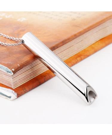 Anxiety Necklace for Women Men Breathing Calming Necklace for Anxiety Relief Mindful Breathing Stress Relief Meditation Relaxation Calming Down Silver - Buy Online on SooperMarket.com