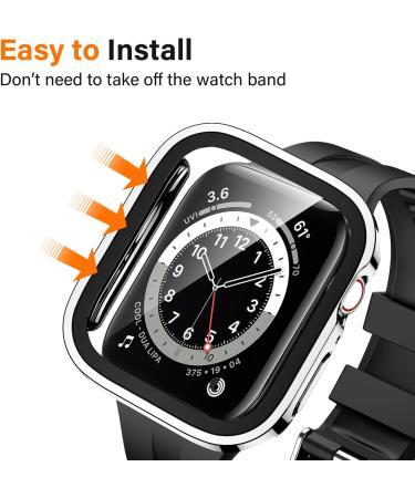 AmizeeÂ 2Â PackÂ CompatibleÂ withÂ AppleÂ WatchÂ CaseÂ 44mmÂ SeriesÂ 6/5/4/SEÂ with Built-in Screen Protector Hard PC Case Straight Edge Ultra Thin Anti-Scratch Protective Cover for iWatch 44mm (Silver/Clear) 44mm Silver/Clear - Buy Online on SooperMarket.com