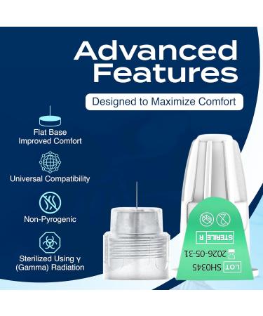 4mm 32G Nanofine Plus Universal Insulin Pen Needles - For Insulin Ozempic and other medications - Compatible with all Insulin and GLP-1 Devices - Pen needles for injection - Buy Online on SooperMarket.com