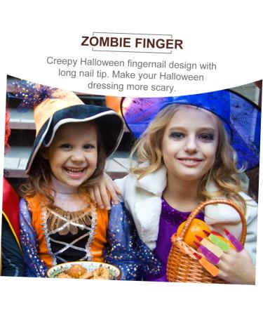 FRCOLOR 40 Pcs Fake Finger Cot Halloween Finger Cover Halloween Cosplay Fingers Realistic Witch Finger Halloween Finger Claws Cosplay Costumes Zombie Nails Cover Mars Plastic Make up - Buy Online on SooperMarket.com