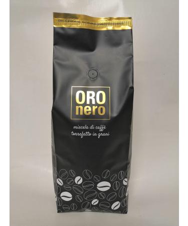 Oro Nero Black Caff in Grani Espresso tostatura 8/10 50% arabica Selezione di Chicchi di Caff made in Italy pacco da 1 kg