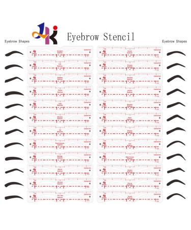 24pc Eyebrow Stencil Shaper Kit with Strap - Reusable Template for Quick 3-Minute Makeup - Suitable for 98% - Buy Online on SooperMarket.com