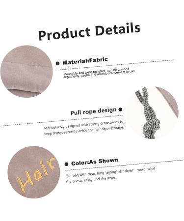 MAGICLULU 5pcs Hair Dryer Drawstring Bags Canvas Hair Dryer Bags Multipurpose Storage Bags Cloth Travel - Buy Online on SooperMarket.com