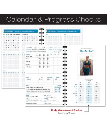 Global Printed Fitness Journal & Nutrition Planner with Clip-in Bookmark, Sturdy Binding, Thick Pages & Laminated Cover (Black & Gold) - Buy Online on SooperMarket.com