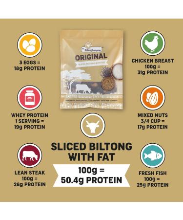 Biltong Sliced 500g Original Flavour - High Fat Content - Pack of 1 - Buy Online on SooperMarket.com