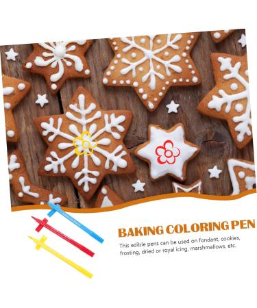 CRAFTHROU 3pcs Baking Pen Baking Coloring Pens Fine Tip Marker Pens Edible Pen Baking Coloring Marker Plastic - Buy Online on SooperMarket.com