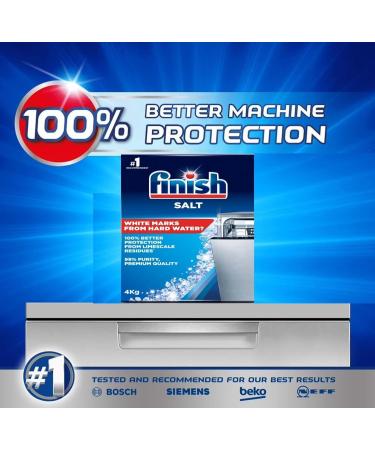 Finish Dishwasher Salt 4kg Protection from Limescale Residues Premium Quality - Buy Online on SooperMarket.com