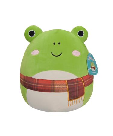 Squishmallows SQCR04581 Wendy - Green Frog W/Plaid Scarf 12" Wendy Green Frog