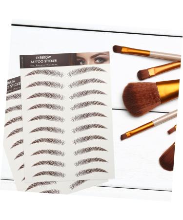 FOYTOKI 9 Sheets Waterproof Eyebrow Stickers Hairlike Eyebrows Brown Imitation Eyebrow 6d Transfer Stickers - Buy Online on SooperMarket.com