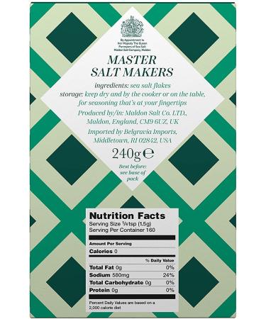 Maldon Sea Salt Flakes 8.5 oz - Natural Handcrafted Gourmet Kosher Salt - Buy Online on SooperMarket.com