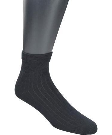 Yomandamor Mens Bamboo Diabetic Dress Ankle Socks 6-Pack Size 10-13 Black - Buy Online on SooperMarket.com