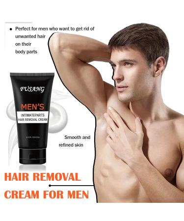 Intimate Hair Removal Cream for Men | Easy Application & Durable Formula | Flawless Depilatory Cream for All Skin Types - Black Box - Buy Online on SooperMarket.com