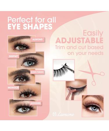 Magnetic Eyelashes with Eyeliner Kit - Magnetic False Eyelashes Multipack with Reusable Natural Magnetic Lashes - 5 Pairs Magnetic Fake Eyelashes Free Applicator Mirror & Protective Gift Storage Box - Buy Online on SooperMarket.com
