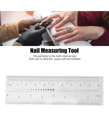 Nail Measuring Ruler Set | 10-Piece Ultra-Thin Transparent Tool for Precise Artificial Nail Measurement | International Shipping - Buy Online on SooperMarket.com