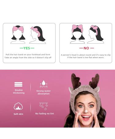 Buy 4-Pack Make-Up Hair Bands for Women | Stylish Cosmetic Bands for Makeup & Shower Blue White Light Gray & Black - Buy Online on SooperMarket.com